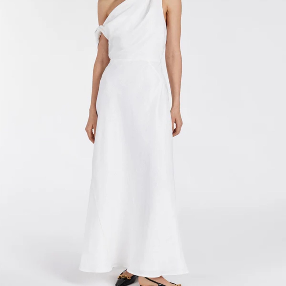 DISSH Joelle White linen dress